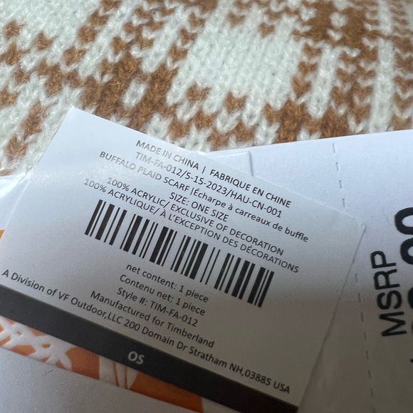 NWT Timberland Scarf - One Size - Picture 3 of 3